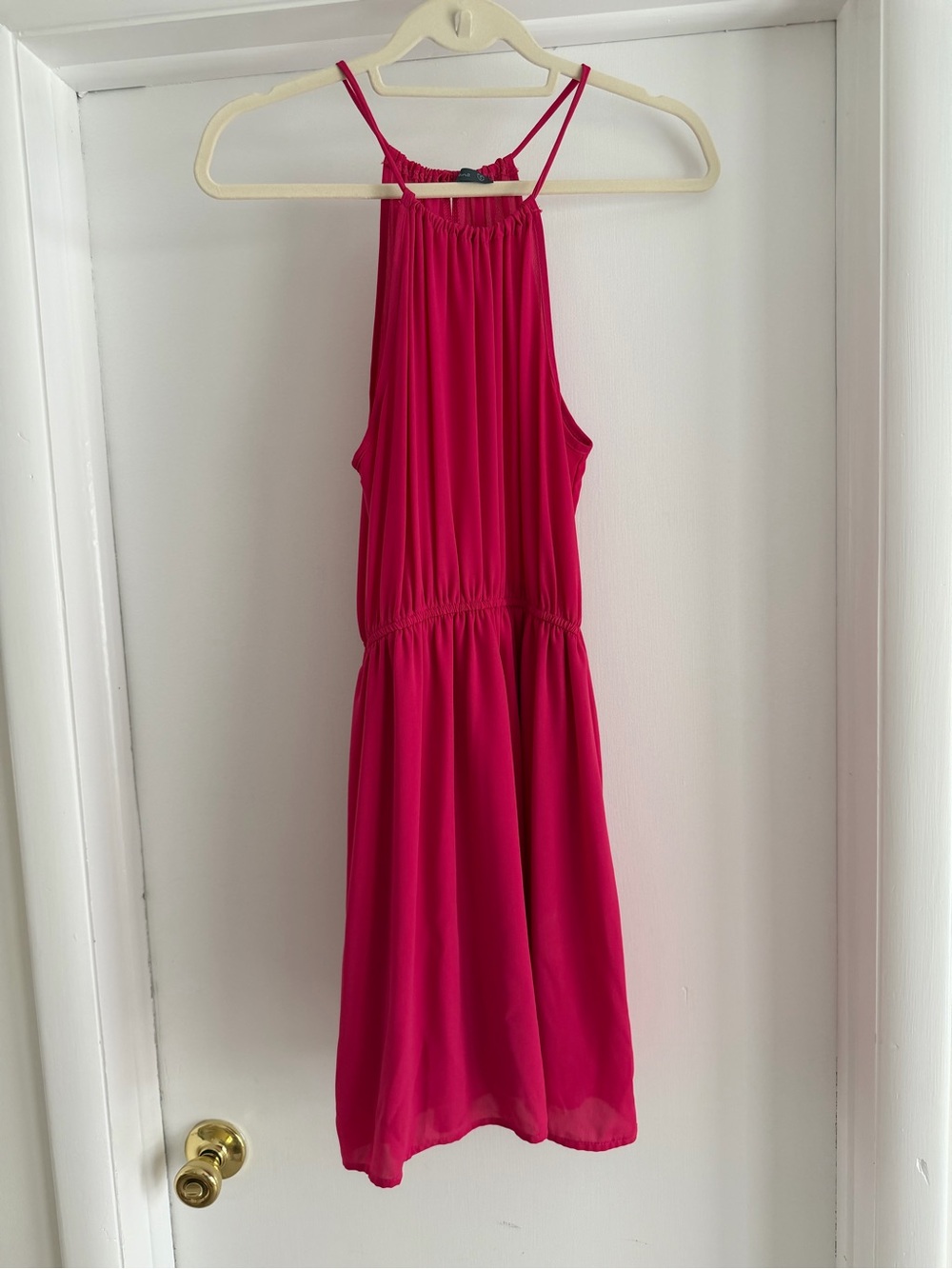 Hot Pink Halter Dress